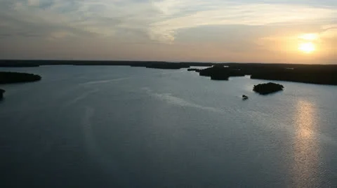 Sunset Over Everglades River Stock Footage 26245005