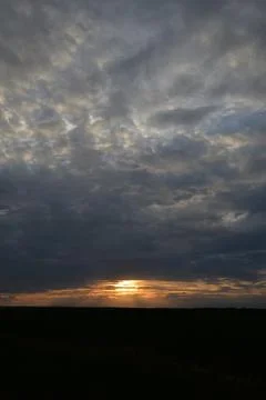 Sunset over the Farmers Fields Stock Photos