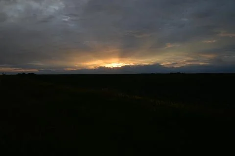 Sunset over the Farmers Fields Stock-Fotos