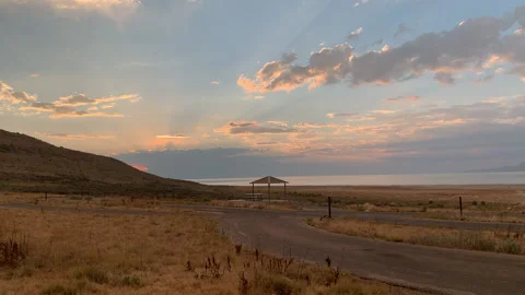 Sunset over Feild HD Stock Footage 176017288