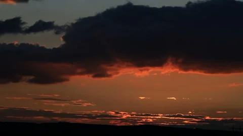Sunset over field time-lapse Stock Footage 55501588