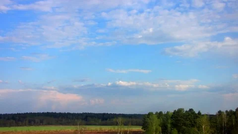Sunset over field, time lapse clip Video stock 70691262