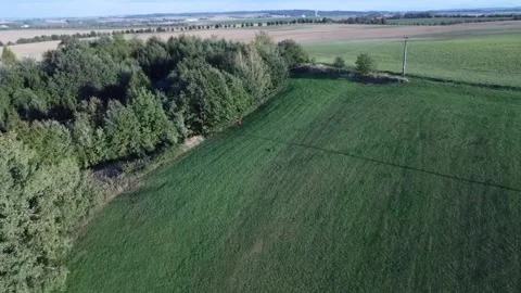 Sunset over the fields, Czech morning landscape, Beautiful drone video Stock Footage 286312131