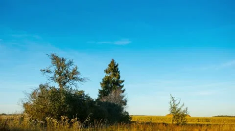 Sunset over fields timelapse Stock Footage 12053961
