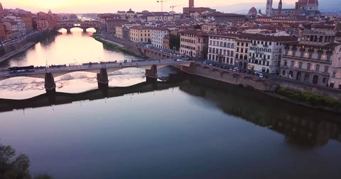 Sunset over Florence 4k Stock Footage 91397203