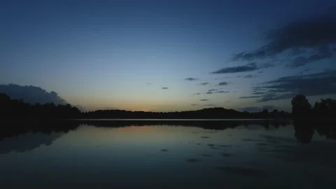 Sunset over the Like Stock Footage 145798456