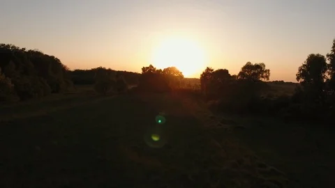 Sunset over the forest Stock Footage 75454818