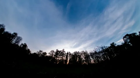 Sunset over forest Stock Footage 285787566