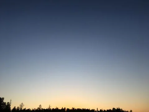 Sunset over the forest Stock Photos