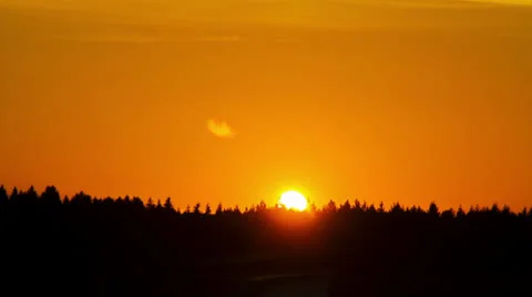 Sunset over the forest, time-lapse Stock Footage 26973388