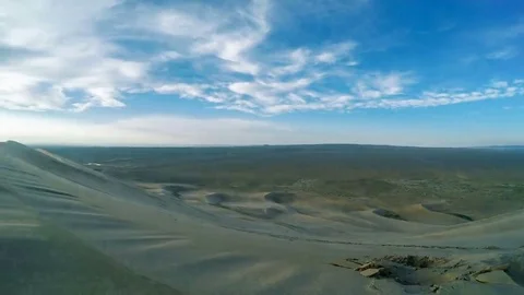 Sunset over the Gobi desert, dune Hongoryn, Mongolia. Full HD Stock Footage 69115268
