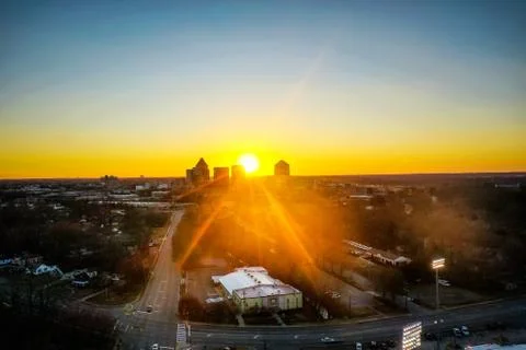 Sunset over GSO Stock Photos