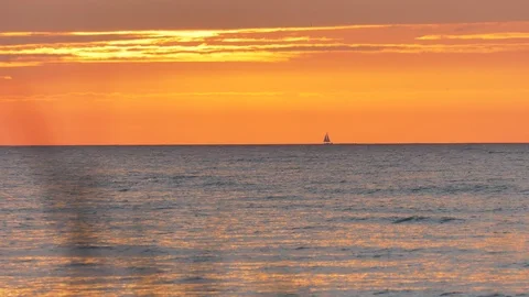 Sunset over the Gulf of Mexico Stock Footage 105677609