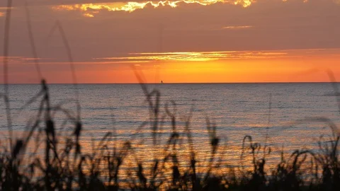 Sunset over the Gulf of Mexico Stock Footage 105677651