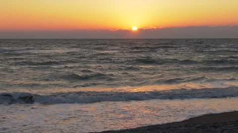 Sunset over the Gulf of Mexico Stock Footage 105737462
