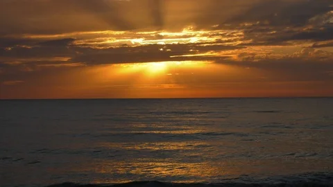 Sunset over the Gulf of Mexico Stock Footage 105737927