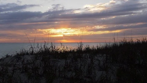 Sunset over the Gulf of Mexico Stock Footage 105738044