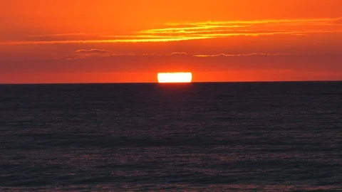 Sunset over the Gulf of Mexico Stock Footage 105742793