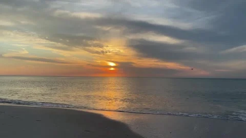Sunset Over Gulf of Mexico Naples Florida Stock Footage 228986690