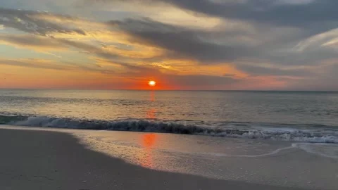 Sunset Over Gulf of Mexico Naples Florida Stock Footage 228986918