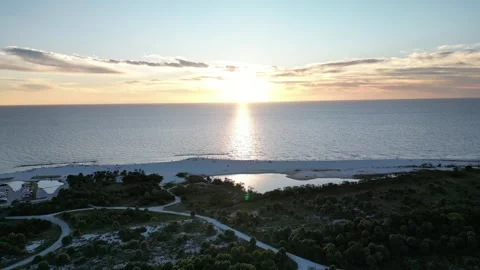 Sunset over Gulf water Video stock 318933844