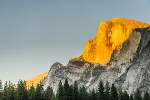 Sunset over Half Dome Stock Photos
