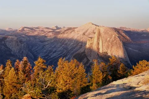 Sunset over Half Dome, Yosemite Stock Photos
