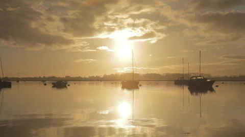 Sunset over Harbour 2 스톡 동영상 34293404