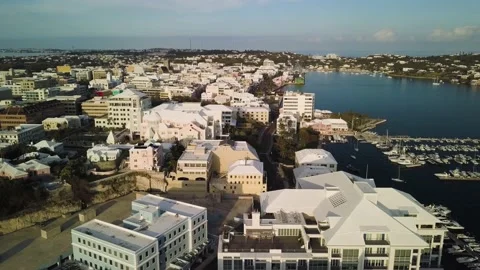 Sunset over harbour Stock Footage 210231878