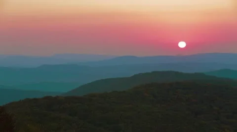 Sunset Over Hill 库存影片 22314962