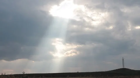 Sunset over the hill Video stock 22597265