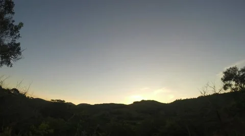 Sunset over the hill Stock Footage 49041074