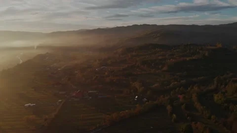 Sunset over the hill Stock Footage 132207606