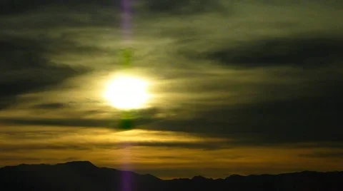 Sunset over the Hills Stock Footage 10887316