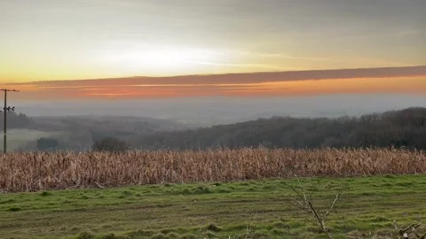 Sunset Over The Hills Vídeo Stock 232879281