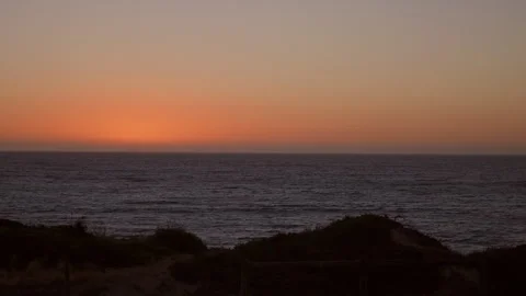Sunset over Indian Ocean, through to dusk Stock Footage 344265779