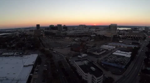 Sunset over Industrial City Stock-Footage 45255467