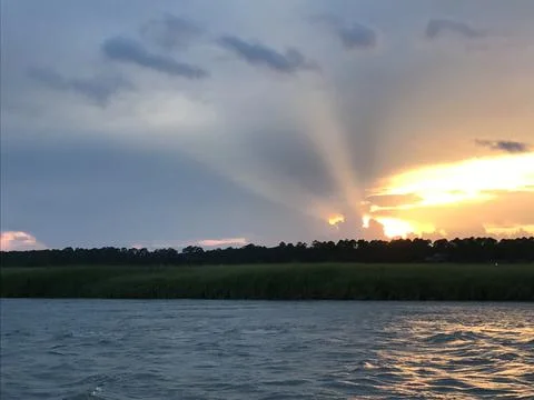 Sunset over Intercoastal Foto stock