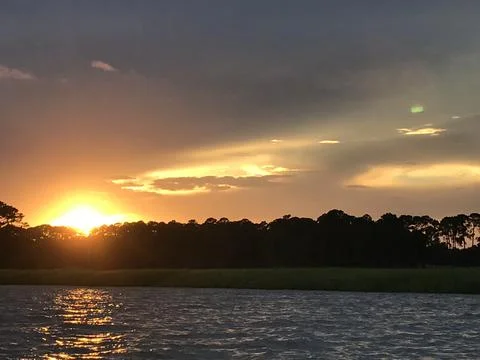 Sunset over Intercoastal Foto stock