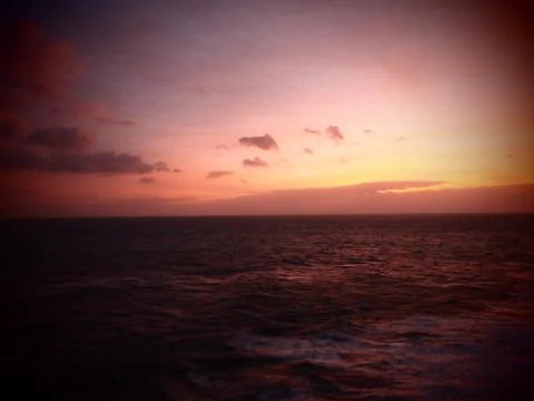 Sunset over Irish Channel Foto stock