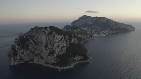 Sunset over the island of Capri Stock Footage 133465759