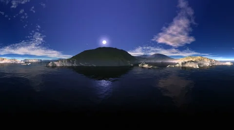 Sunset over the island Stock Footage 43580852