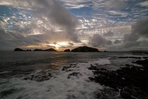 Sunset over the Islands Stock Photos