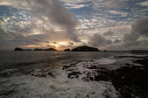 Sunset over the Islands Stock Photos