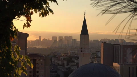 Sunset over Istanbul, Turkey Video stock 165136502