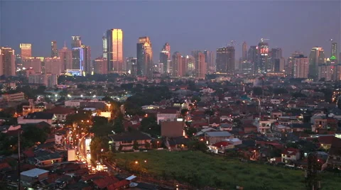 Sunset over Jakarta Vídeos de archivo 60387911