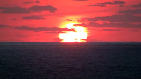 Sunset over the Japan Sea Stock Footage 332186977