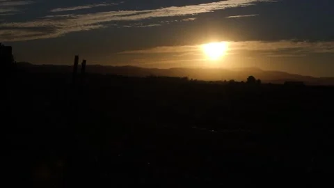 Sunset over the Junction City Pond Stock Footage 245594958