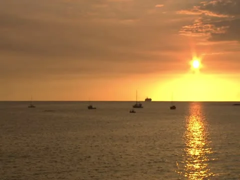 Sunset over Kailua Bay Stock-Footage 22243247