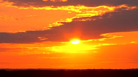Sunset Over Kansas Stock Footage 44422342